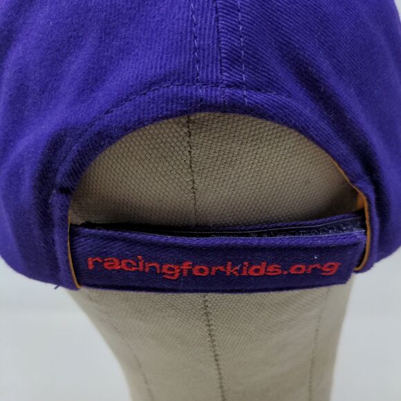 Racing for Kids Men's Strapback Hat Purple OSFA Embroidered Logo - Picture 10 of 10